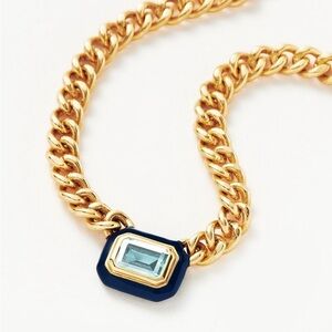 MISSOMA: BLUE STONE PENDANT CHAIN NECKLACE
